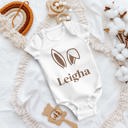 Bunny Ears White Personalized Easter Onesie