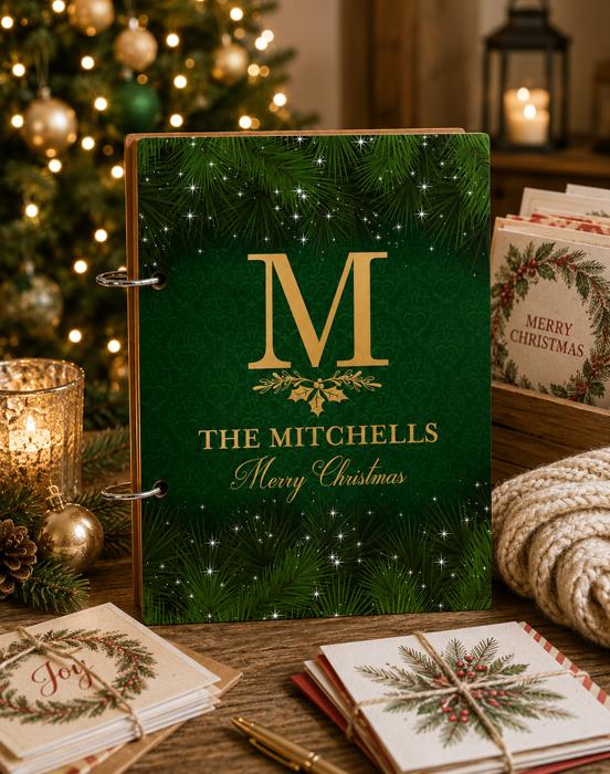 Personalized Cards of Christmas Past Card Book