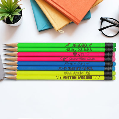 Personalized Neon Pencils | Set of 10