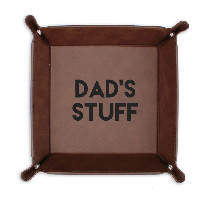 Personalized Leather Tray for Dad