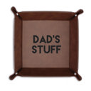 Dad's Stuff Personalized Leather Tray for Dad