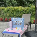 Summer Love Glitz Beach Tote Bag – Oversized Sequin Message Bag with Rope Handles