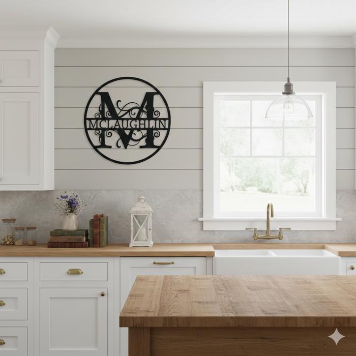 Metal Monogram Sign