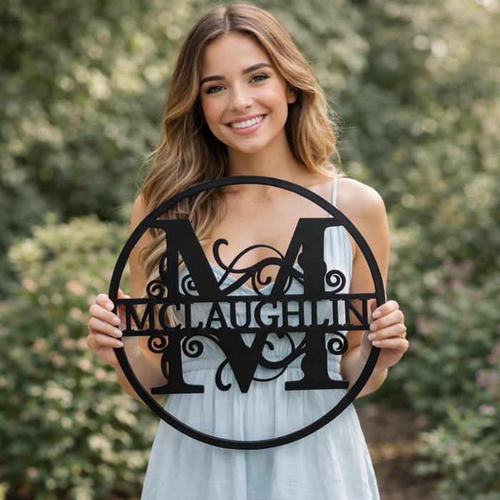 Metal Monogram Sign