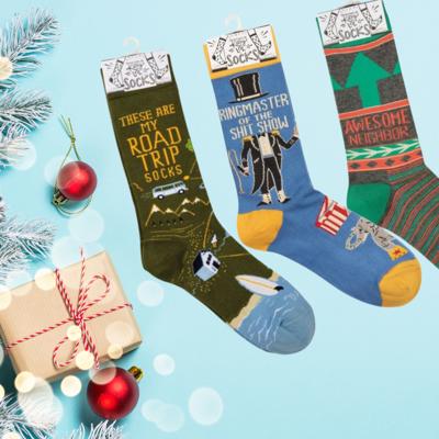Christmas Gifting: Socks as Stocking Stuffers - Women and Unisex Funny Sayings Cozy Gift Socks