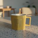  Sippin' Hexagon Mug and Saucer Set in Peach, Black Dot, and Honey | Gift for Her