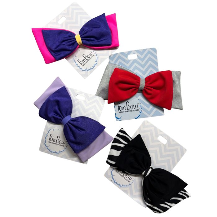 Pom Bow Hair Clips | Nylon Alligator Clips Hair Accessory [4 Styles]