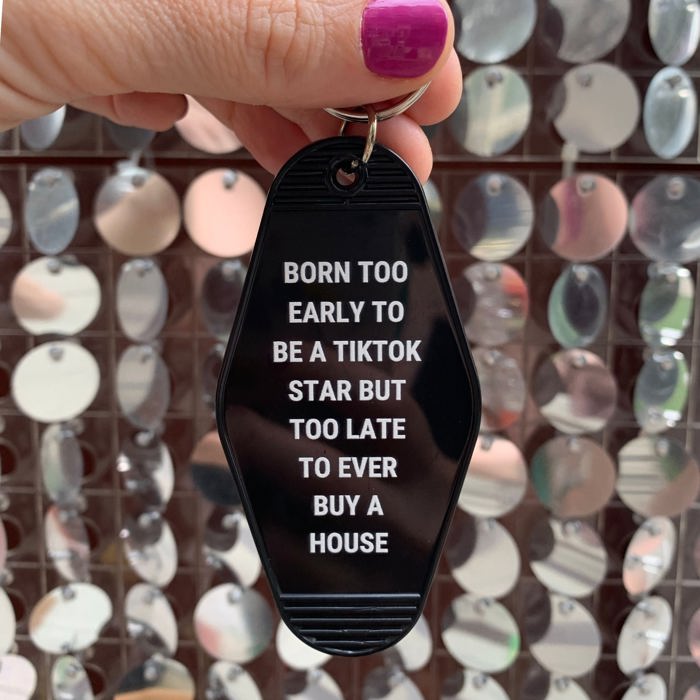Vintage Style Motel Keychains with Funny Sayings in 30+ Styles