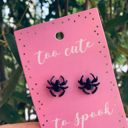 Spider (Too Cute to Spook) Halloween Spooky Earrings on Giftable Cards for Boo Baskets, Gifts, Gothic Fun