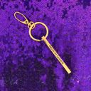 You're My Favorite Gold Bar Skinny Keychains - Metal Quote Key Holder