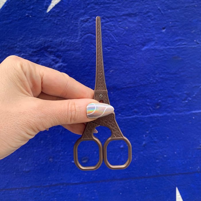 Eiffel Tower Mini Scissors in Antique Bronze | Giftable Stocking Stuffer Embroidery Utility Scissors Desk Accessory