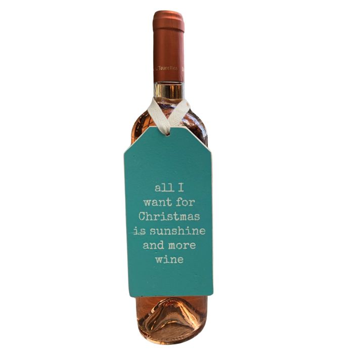 Cute Wine Bottle Gift Tags for Gifting Wine | Reusable Holiday Funny Saying Gift Hangers