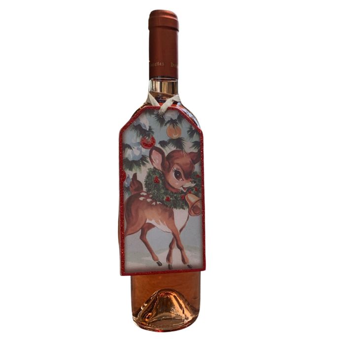 Cute Wine Bottle Gift Tags for Gifting Wine | Reusable Holiday Funny Saying Gift Hangers