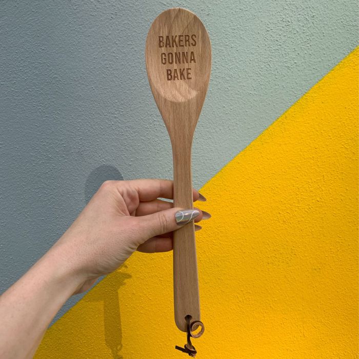 Giftable Wooden Spoons with Cute Sayings in Gift Bags | Kitchen Gift Stocking Stuffer 