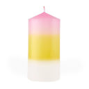 Mini Pillar Candle in Pink Orange White Ombre and Floral Feminine Pillar Candles | Home Gift for Her