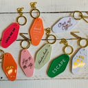 Mrs. Motel Key Tag Feminine Stocking Stuffer Keychains - Out of Office, Beach Please, Weekend Vibes, Keys to the Dream House