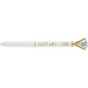 Best Life Ever Gem Pen in Gift Box Luxury Gem Pen in Gift Box  - Diamond Pen Cute Stocking Stuffer Gift for Her - Sealed With a Kiss, Warrior, Live Your Best Life