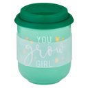 You Grow Girl Ceramic To Go Mug Pretty Eco- and Plant-Themed To-Go Mugs with Silicone Lids | Eco-friendly Gifts - 5 Options!