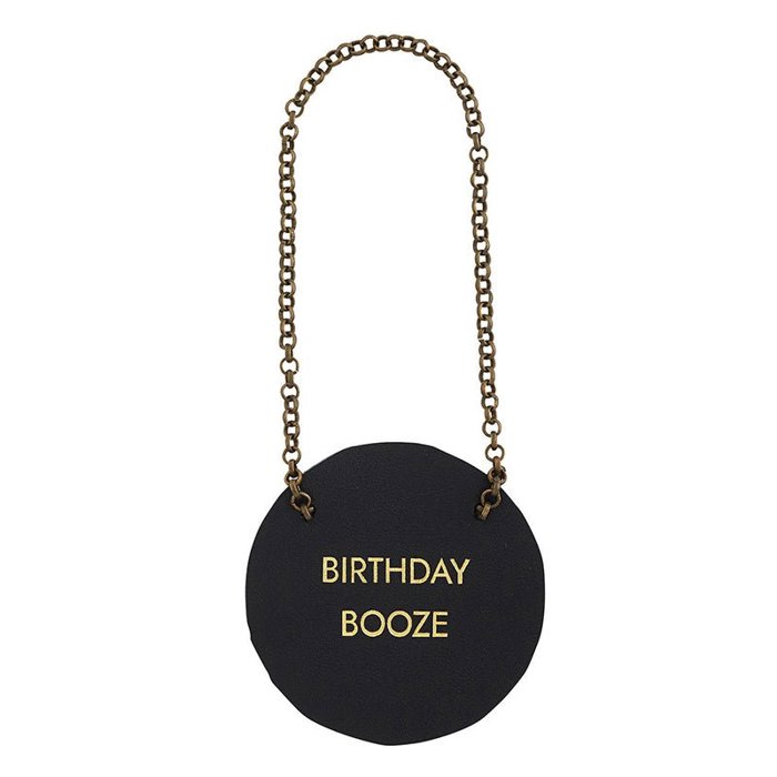 Leather Wine Bottle Tag - 4 Options | Wine Gift Label Accessory