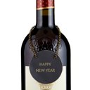 Happy New Year Leather Wine Bottle Tag Leather Wine Bottle Tag - 4 Options | Wine Gift Label Accessory