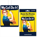 Rosie the Riveter Hanging Air Freshener in Lemon Scent Car Air Freshener Funny - 10 Options - Cat, Mushroom, Goldfish, Squirrel in Underpants, Crow etc. 