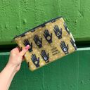 Zipper Pouch Hello Future Bring It Mystical Hand Zipper Pouch and Dish Tea Towel - All-Over Astrology Design in Yellow and Black