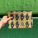 Zipper Pouch Hello Future Bring It Mystical Hand Zipper Pouch and Dish Tea Towel - All-Over Astrology Design in Yellow and Black