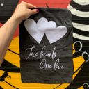 Two Hearts One Love You & I Are More Than Friends, We're Like a Really Small Gang Towel and Other Funny Cute Gift Dish Tea Towels