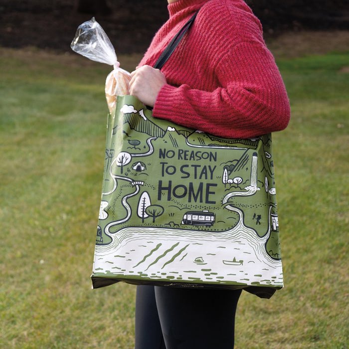 Large Market Shopper Totes with Cute Designs and Sayings | Daily Shopping Storage Bag