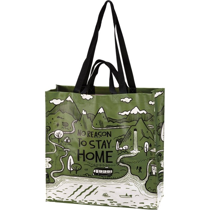 Large Market Shopper Totes with Cute Designs and Sayings | Daily Shopping Storage Bag