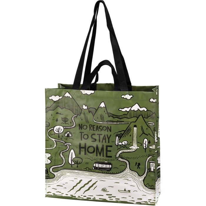 Large Market Shopper Totes with Cute Designs and Sayings | Daily Shopping Storage Bag