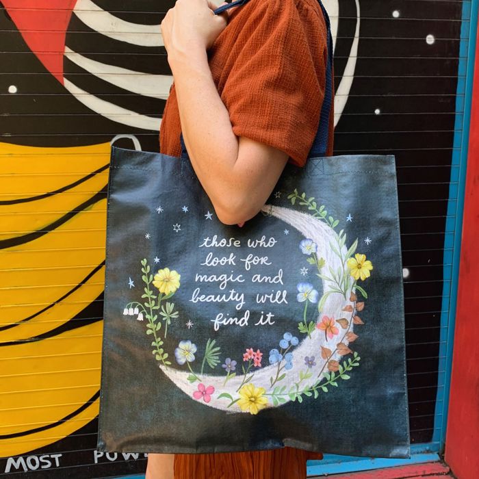 Large Market Shopper Totes with Cute Designs and Sayings | Daily Shopping Storage Bag