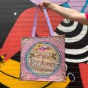 Spread Kindness Market Tote | Shopping Grocery Bag | 15.50" x 15.25" x 6" Large Market Shopper Totes with Cute Designs and Sayings | Daily Shopping Storage Bag