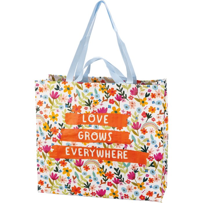 Large Market Shopper Totes with Cute Designs and Sayings | Daily Shopping Storage Bag