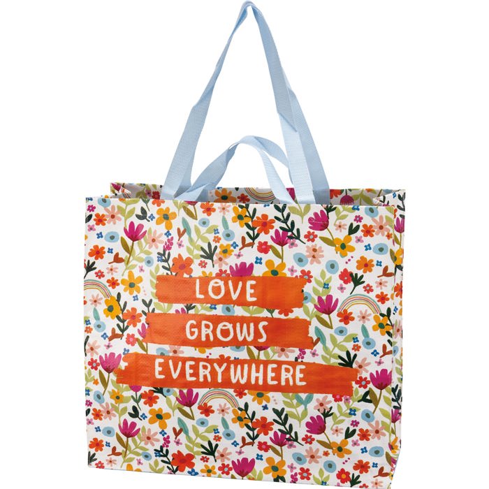 Large Market Shopper Totes with Cute Designs and Sayings | Daily Shopping Storage Bag