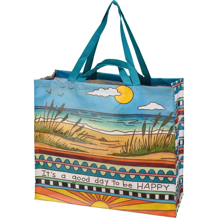 Large Market Shopper Totes with Cute Designs and Sayings | Daily Shopping Storage Bag