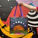 Never Stop Looking Up Market Tote | Shopping Grocery Bag | 15.50" x 15.25" x 6" Large Market Shopper Totes with Cute Designs and Sayings | Daily Shopping Storage Bag