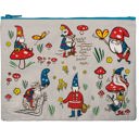 Gnomes | 9.5" x 7" Recycled Material Pencil or Makeup Bag and Coin Purses with Sayings: Gnomes, Rainbow, She Believed She Could So She Did