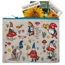Gnomes | 9.5" x 7" Recycled Material Pencil or Makeup Bag and Coin Purses with Sayings: Gnomes, Rainbow, She Believed She Could So She Did