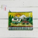 Camper | 9.50" x 7" Recycled Material Pencil or Makeup Bag and Coin Purses with Sayings: Gnomes, Rainbow, She Believed She Could So She Did