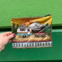Camper | 9.50" x 7" Recycled Material Pencil or Makeup Bag and Coin Purses with Sayings: Gnomes, Rainbow, She Believed She Could So She Did