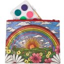 Rainbow and Sunrise | 9.50" x 7" Recycled Material Pencil or Makeup Bag and Coin Purses with Sayings: Gnomes, Rainbow, She Believed She Could So She Did