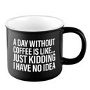 A Day Without Coffee is Like...Mug & Sock Gift Set in Black and White | Giftable Set for Her and Him Giftable Mug and Cozy Sock Set  | Gift Coffee Lovers - 3 Styles Available 