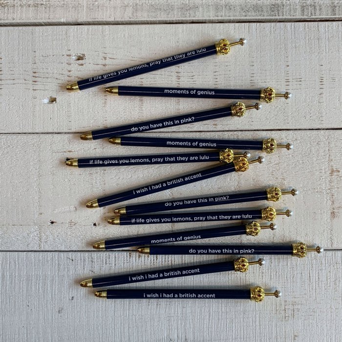 Crown Pens Set of 12 | Giftable Pens | Novelty Office Desk Supplies