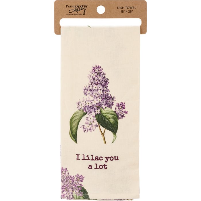 Mothers Day Flower Pun Embroidered Tea and Dish Towels | Novelty Kitchen Hand Towels