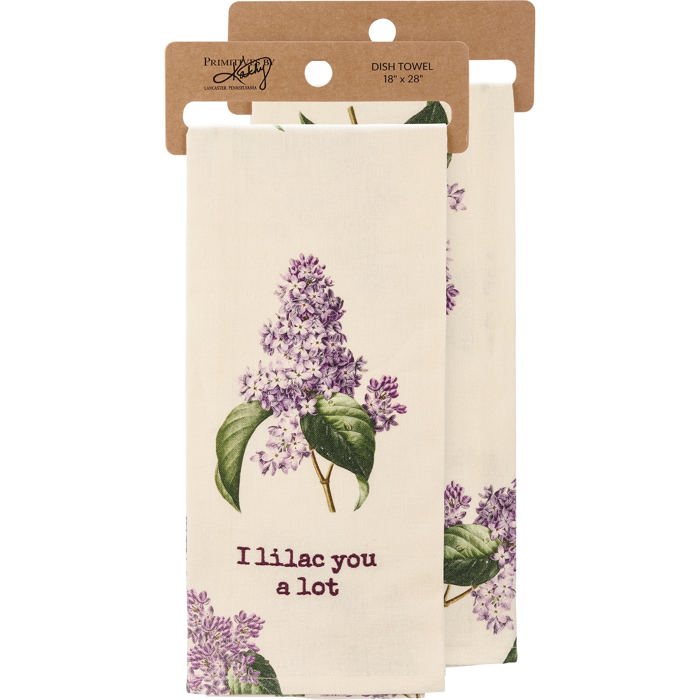 Mothers Day Flower Pun Embroidered Tea and Dish Towels | Novelty Kitchen Hand Towels
