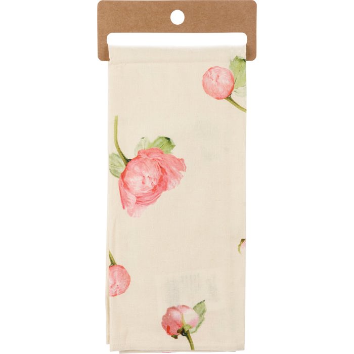 Mothers Day Flower Pun Embroidered Tea and Dish Towels | Novelty Kitchen Hand Towels