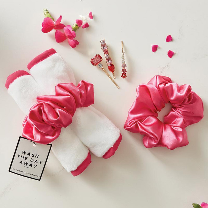 Face Cloth and Scrunchie Set | Linen Makeup Remover Gift Set For Her