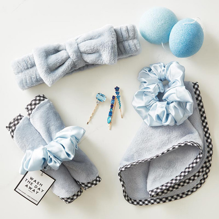 Face Cloth and Scrunchie Set | Linen Makeup Remover Gift Set For Her