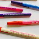 Awfully Gorgeous For Being This Broke And Tired Ballpoint Pen in Cream Gen Z Aesthetic Blue Ink Pens | Pens with Funny Sayings